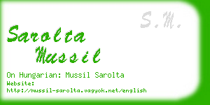 sarolta mussil business card